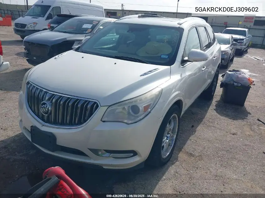 2014 Buick Enclave Premium VIN: 5GAKRCKD0EJ309602 Lot: 42620626