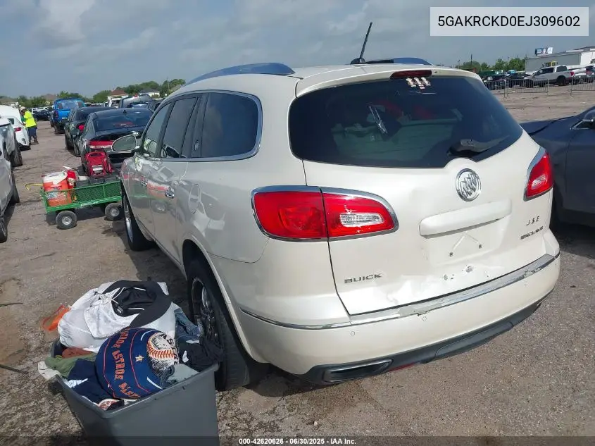 2014 Buick Enclave Premium VIN: 5GAKRCKD0EJ309602 Lot: 42620626