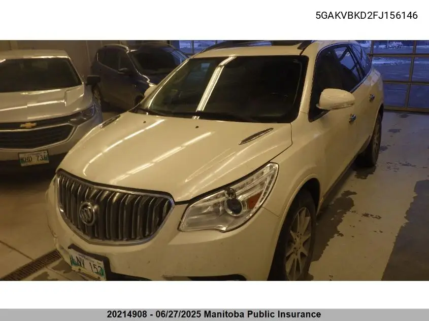2015 Buick Enclave VIN: 5GAKVBKD2FJ156146 Lot: 20214908