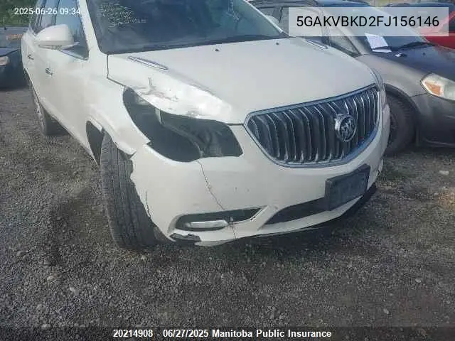 2015 Buick Enclave VIN: 5GAKVBKD2FJ156146 Lot: 20214908