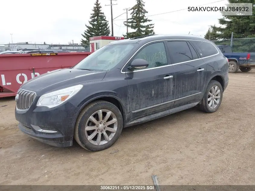 2015 Buick Enclave Premium VIN: 5GAKVCKD4FJ384932 Lot: 30062251