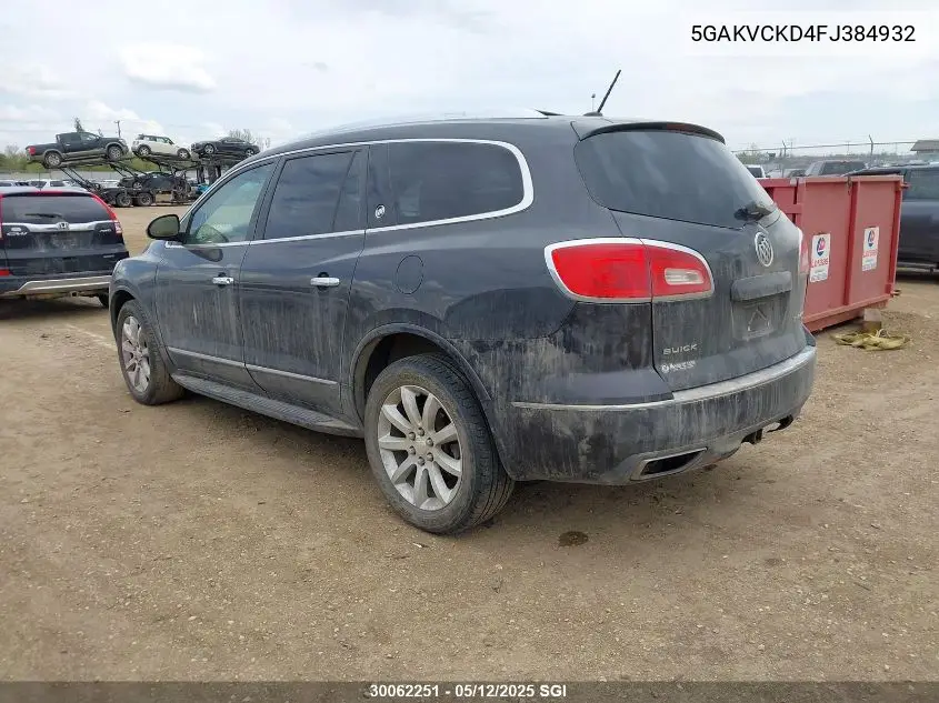 2015 Buick Enclave Premium VIN: 5GAKVCKD4FJ384932 Lot: 30062251