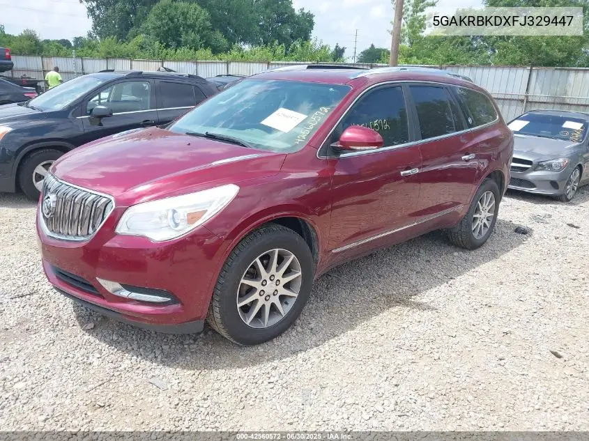 2015 Buick Enclave Leather VIN: 5GAKRBKDXFJ329447 Lot: 42560572