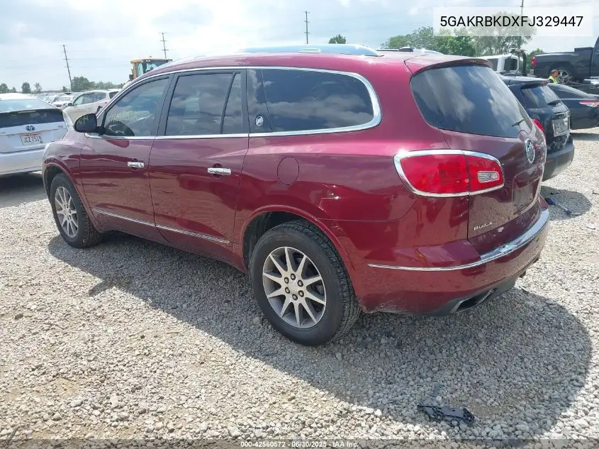 2015 Buick Enclave Leather VIN: 5GAKRBKDXFJ329447 Lot: 42560572
