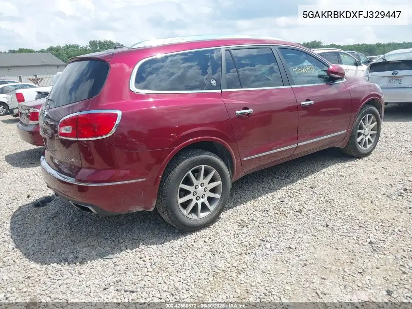 2015 Buick Enclave Leather VIN: 5GAKRBKDXFJ329447 Lot: 42560572