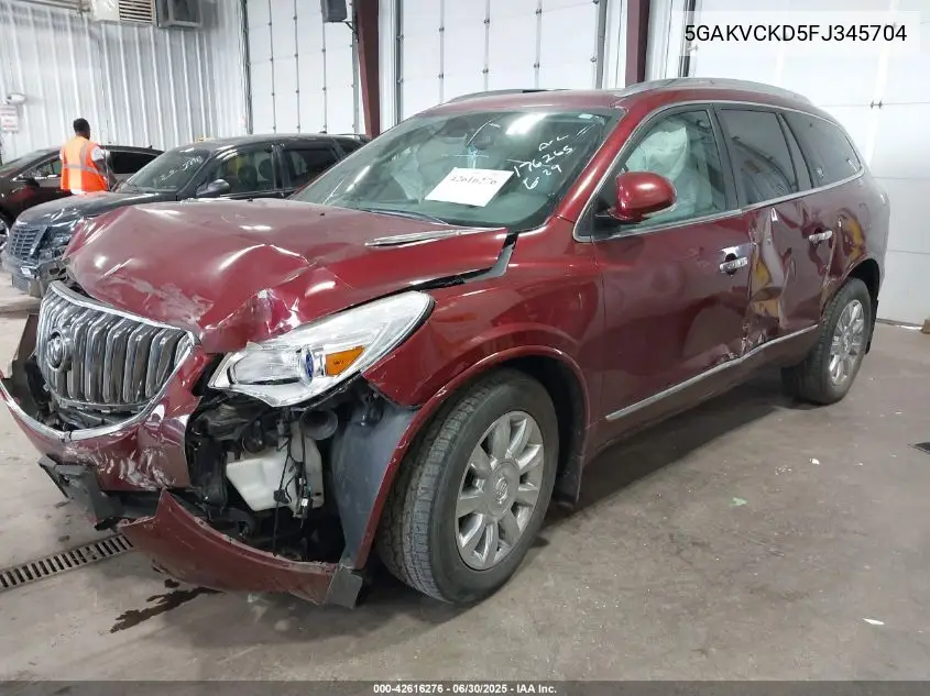 2015 Buick Enclave Premium VIN: 5GAKVCKD5FJ345704 Lot: 42616276