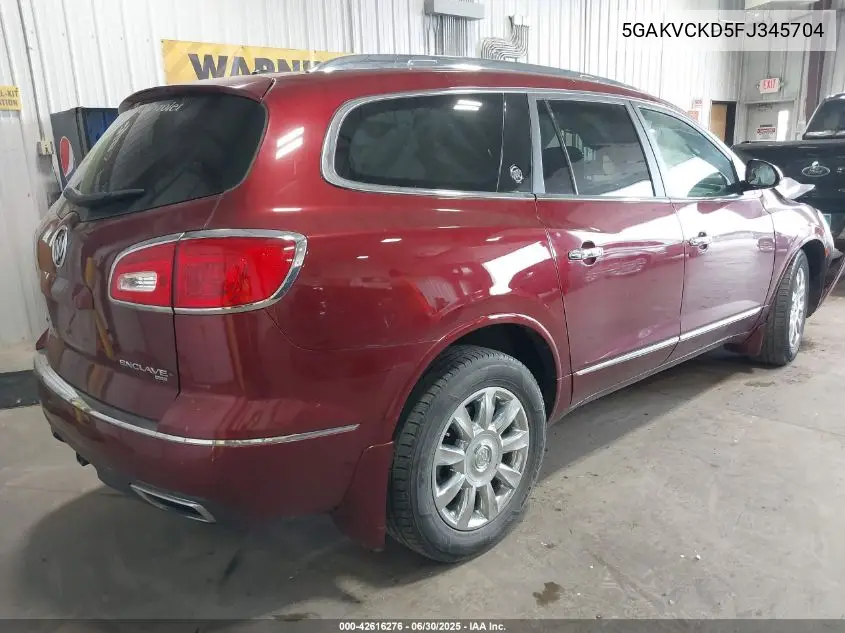 2015 Buick Enclave Premium VIN: 5GAKVCKD5FJ345704 Lot: 42616276