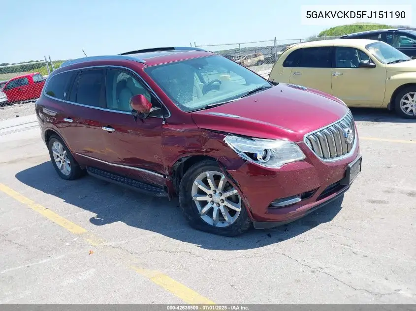 2015 Buick Enclave Premium VIN: 5GAKVCKD5FJ151190 Lot: 42636500