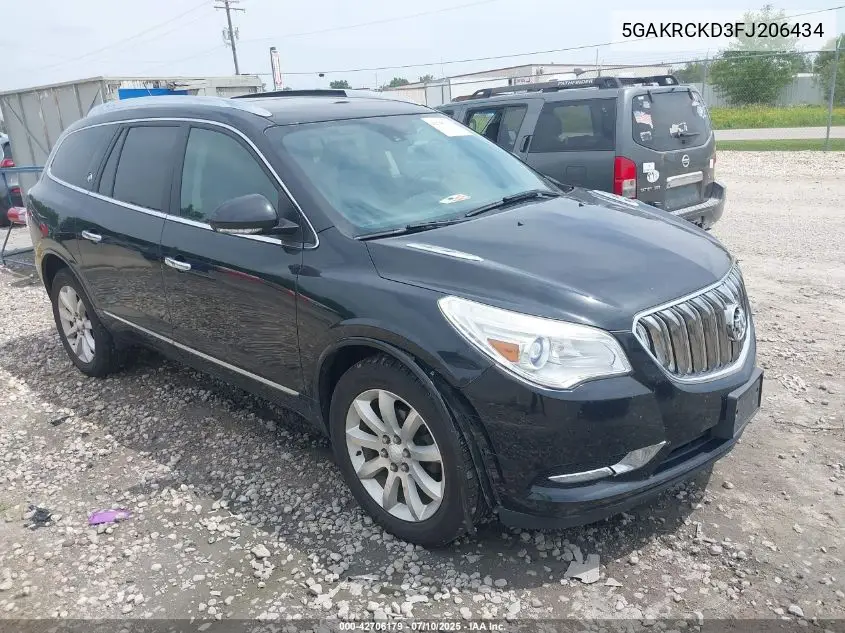 2015 Buick Enclave Premium VIN: 5GAKRCKD3FJ206434 Lot: 42706179
