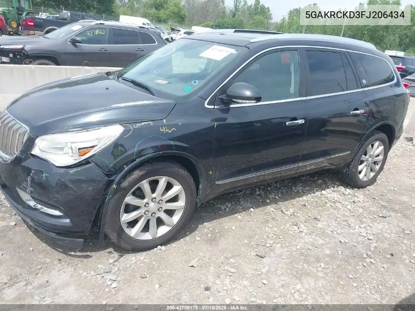 2015 Buick Enclave Premium VIN: 5GAKRCKD3FJ206434 Lot: 42706179