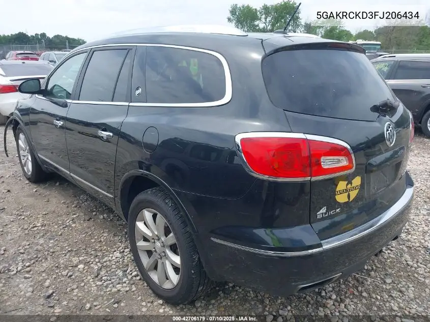 2015 Buick Enclave Premium VIN: 5GAKRCKD3FJ206434 Lot: 42706179
