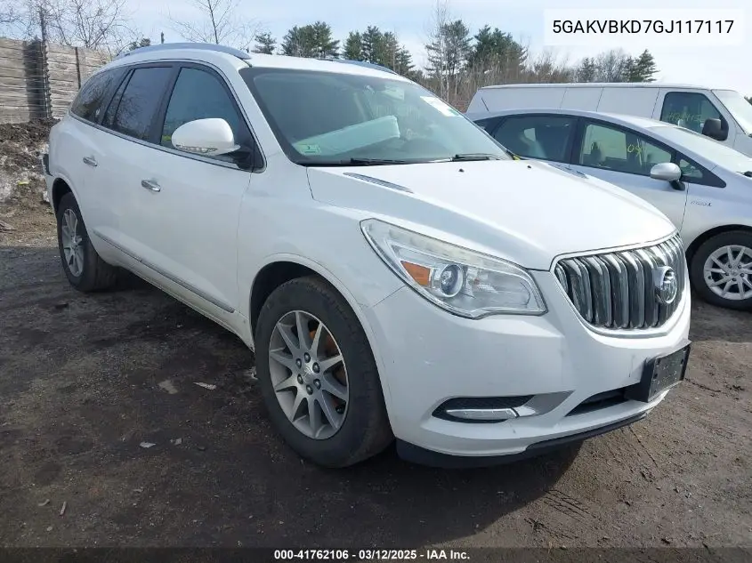 2016 Buick Enclave Leather VIN: 5GAKVBKD7GJ117117 Lot: 41762106