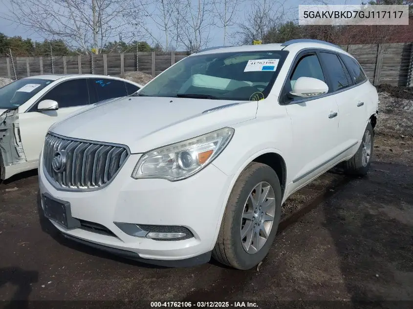 2016 Buick Enclave Leather VIN: 5GAKVBKD7GJ117117 Lot: 41762106