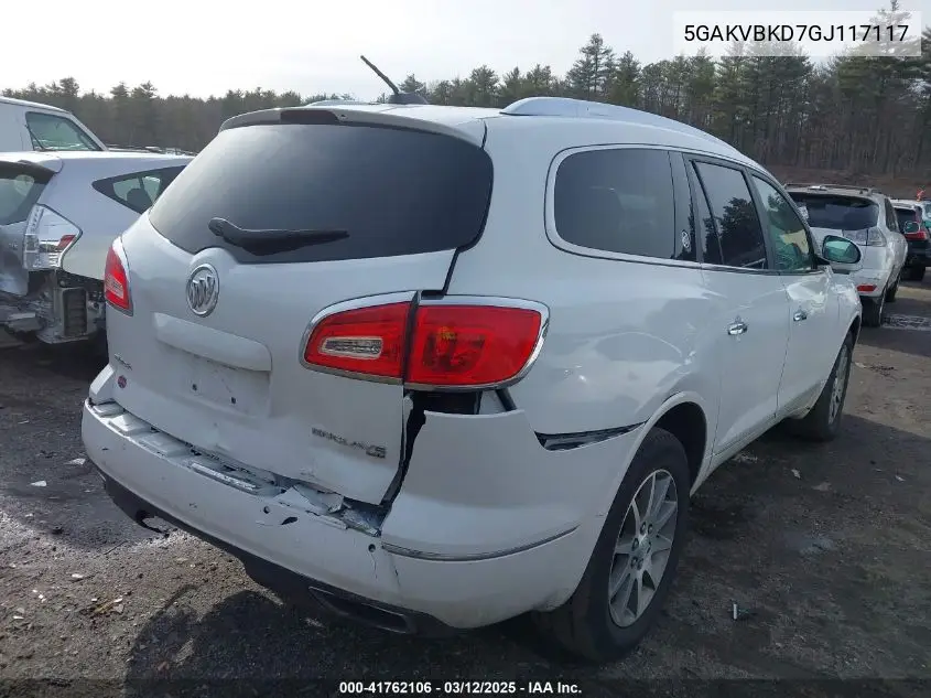 2016 Buick Enclave Leather VIN: 5GAKVBKD7GJ117117 Lot: 41762106