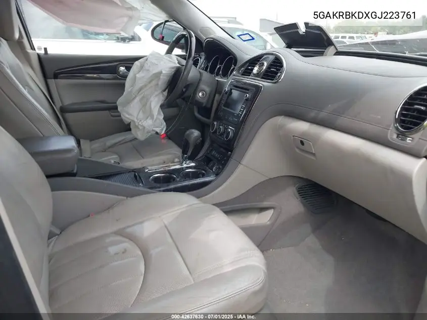 2016 Buick Enclave Leather VIN: 5GAKRBKDXGJ223761 Lot: 42637630