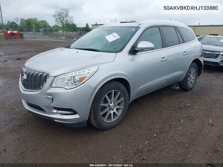 2017 Buick Enclave Leather VIN: 5GAKVBKDXHJ133880 Lot: 42258521