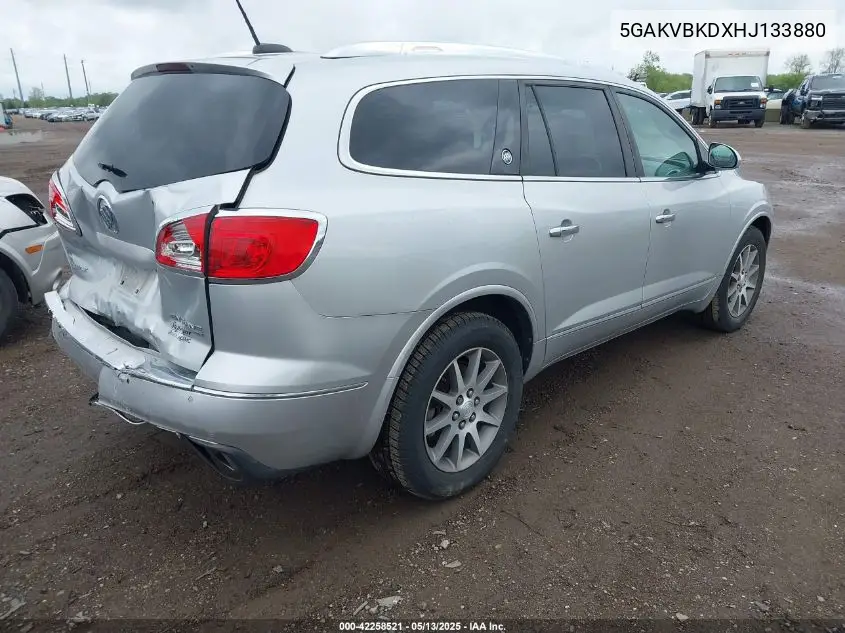 2017 Buick Enclave Leather VIN: 5GAKVBKDXHJ133880 Lot: 42258521