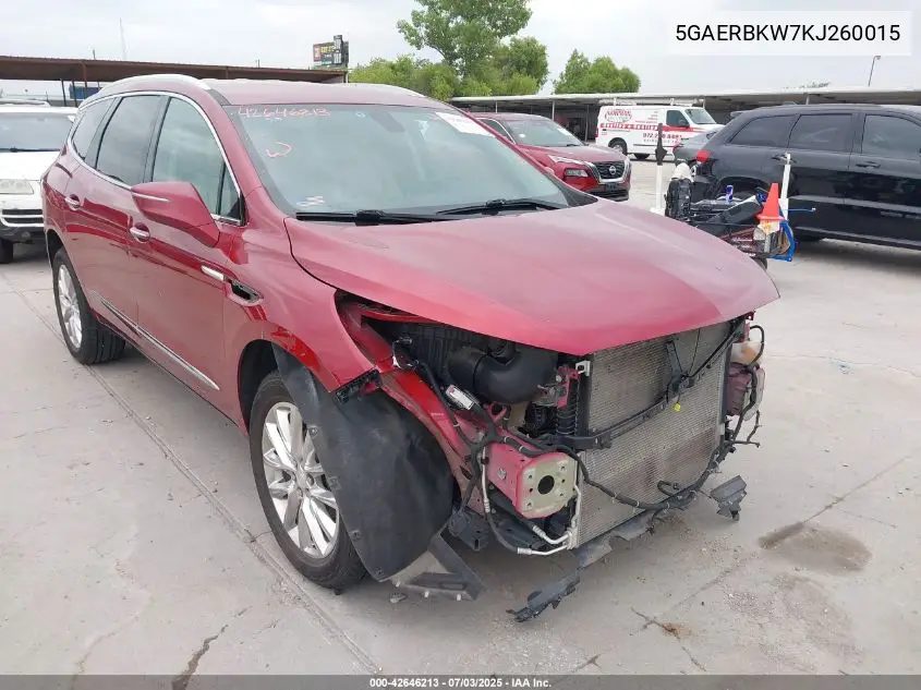 2019 Buick Enclave Fwd Essence VIN: 5GAERBKW7KJ260015 Lot: 42646213