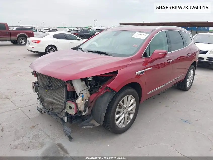2019 Buick Enclave Fwd Essence VIN: 5GAERBKW7KJ260015 Lot: 42646213