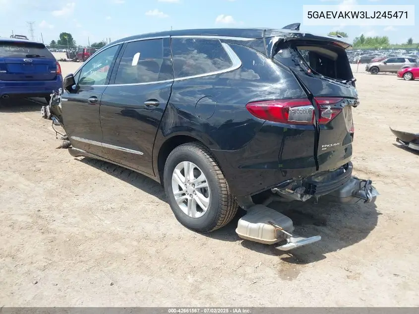 2020 Buick Enclave Awd Essence VIN: 5GAEVAKW3LJ245471 Lot: 42661567