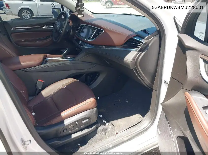 2021 Buick Enclave Fwd Avenir VIN: 5GAERDKW3MJ228001 Lot: 42252547