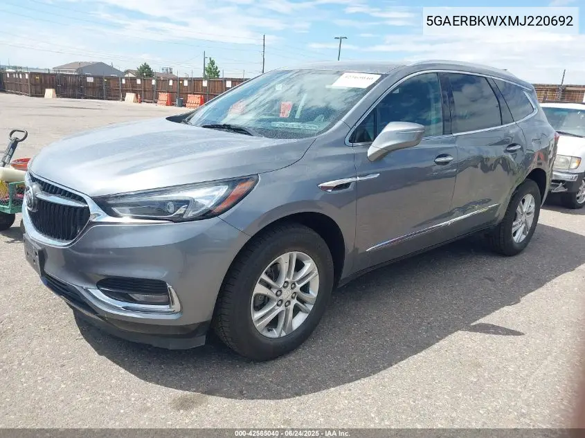 2021 Buick Enclave Fwd Essence VIN: 5GAERBKWXMJ220692 Lot: 42565040
