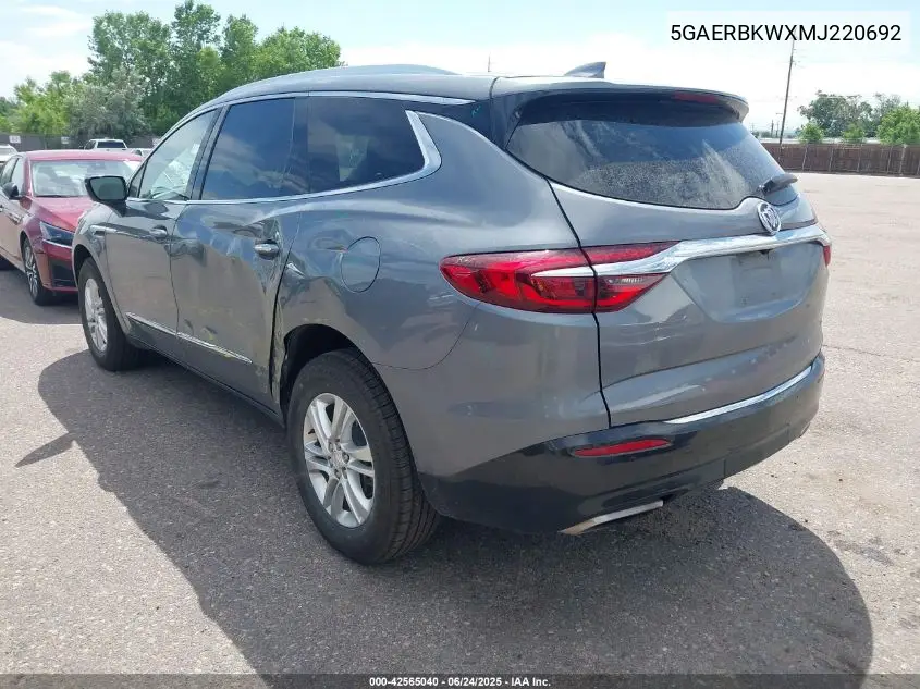 2021 Buick Enclave Fwd Essence VIN: 5GAERBKWXMJ220692 Lot: 42565040
