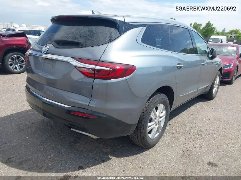 2021 Buick Enclave Fwd Essence VIN: 5GAERBKWXMJ220692 Lot: 42565040