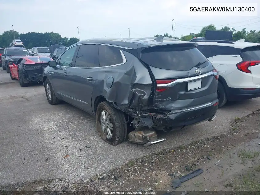 2021 Buick Enclave Fwd Preferred VIN: 5GAERAKW0MJ130400 Lot: 42579663