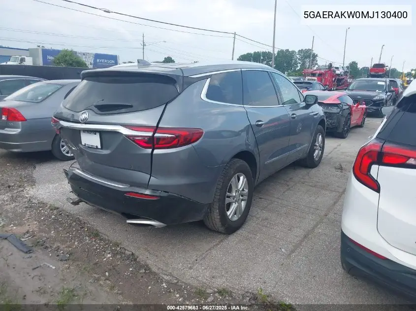 2021 Buick Enclave Fwd Preferred VIN: 5GAERAKW0MJ130400 Lot: 42579663