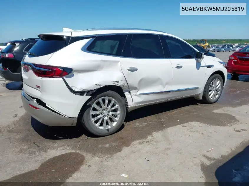 2021 Buick Enclave Premium VIN: 5GAEVBKW5MJ205819 Lot: 42598126