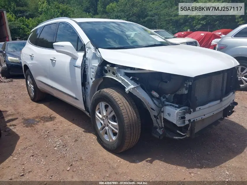 2021 Buick Enclave Fwd Essence VIN: 5GAERBKW7MJ257117 Lot: 42657993