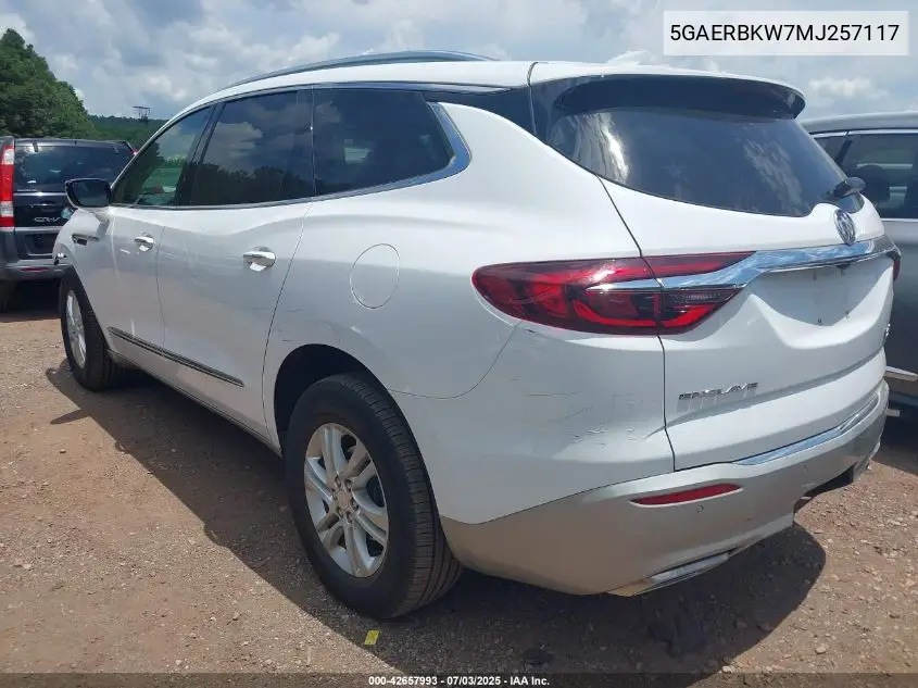 2021 Buick Enclave Fwd Essence VIN: 5GAERBKW7MJ257117 Lot: 42657993