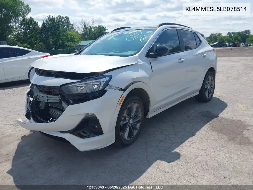 2020 Buick Encore Gx Select VIN: KL4MMESL5LB078514 Lot: 12339049