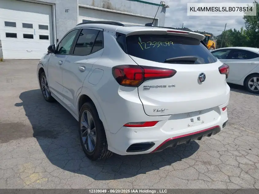 2020 Buick Encore Gx Select VIN: KL4MMESL5LB078514 Lot: 12339049