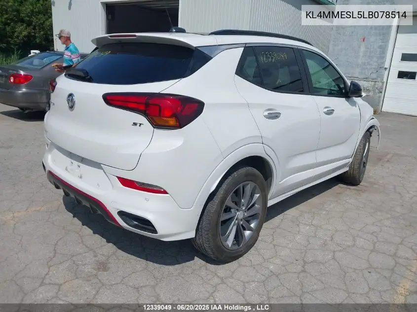 2020 Buick Encore Gx Select VIN: KL4MMESL5LB078514 Lot: 12339049