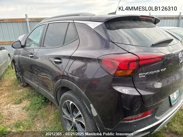 2020 Buick Encore Gx Select VIN: KL4MMESL0LB126310 Lot: 20212365