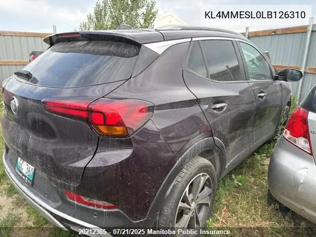 2020 Buick Encore Gx Select VIN: KL4MMESL0LB126310 Lot: 20212365