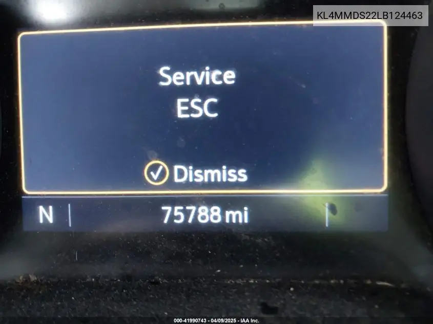 2020 Buick Encore Gx Fwd Select VIN: KL4MMDS22LB124463 Lot: 41990743