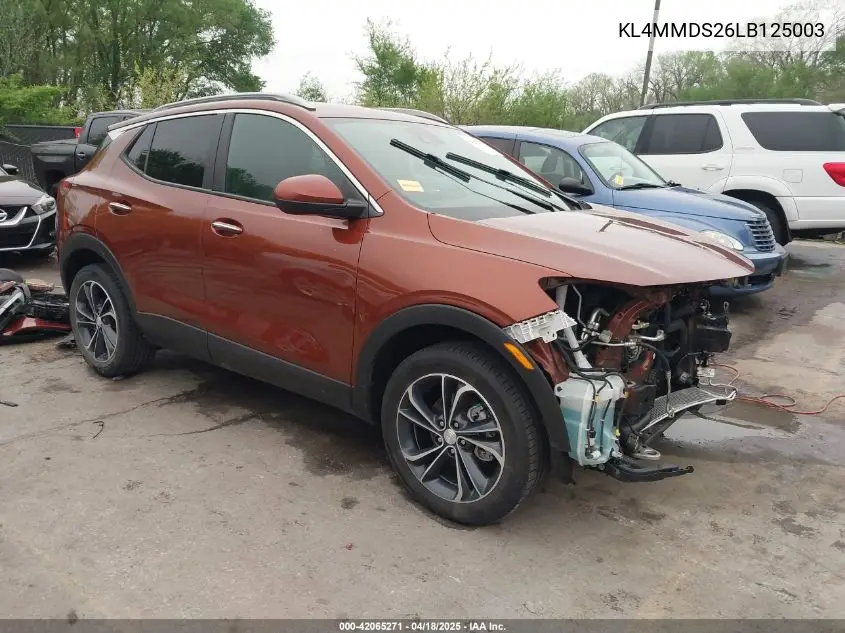 2020 Buick Encore Gx Fwd Select VIN: KL4MMDS26LB125003 Lot: 42065271