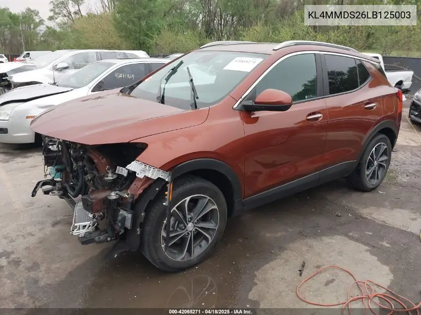 2020 Buick Encore Gx Fwd Select VIN: KL4MMDS26LB125003 Lot: 42065271