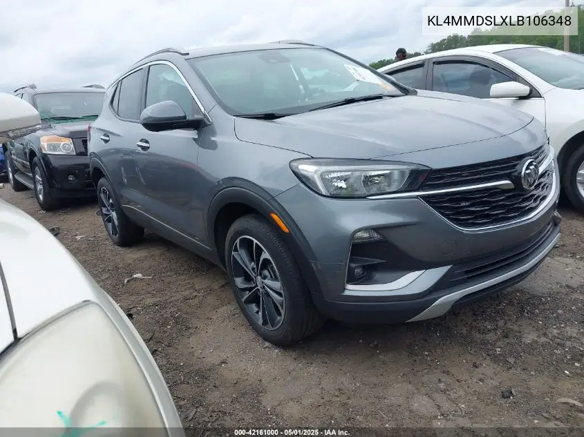 2020 Buick Encore Gx Fwd Select VIN: KL4MMDSLXLB106348 Lot: 42161000