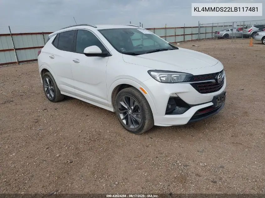2020 Buick Encore Gx Fwd Select VIN: KL4MMDS22LB117481 Lot: 42524256