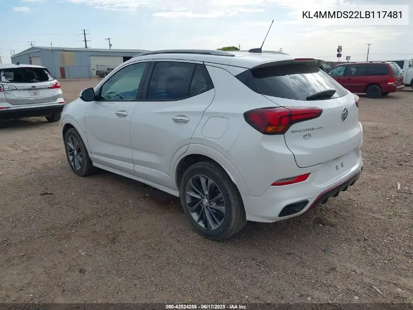 2020 Buick Encore Gx Fwd Select VIN: KL4MMDS22LB117481 Lot: 42524256