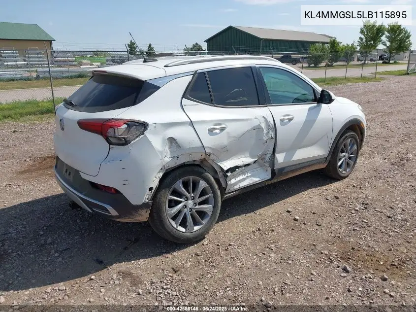2020 Buick Encore Gx Awd Essence VIN: KL4MMGSL5LB115895 Lot: 42586146
