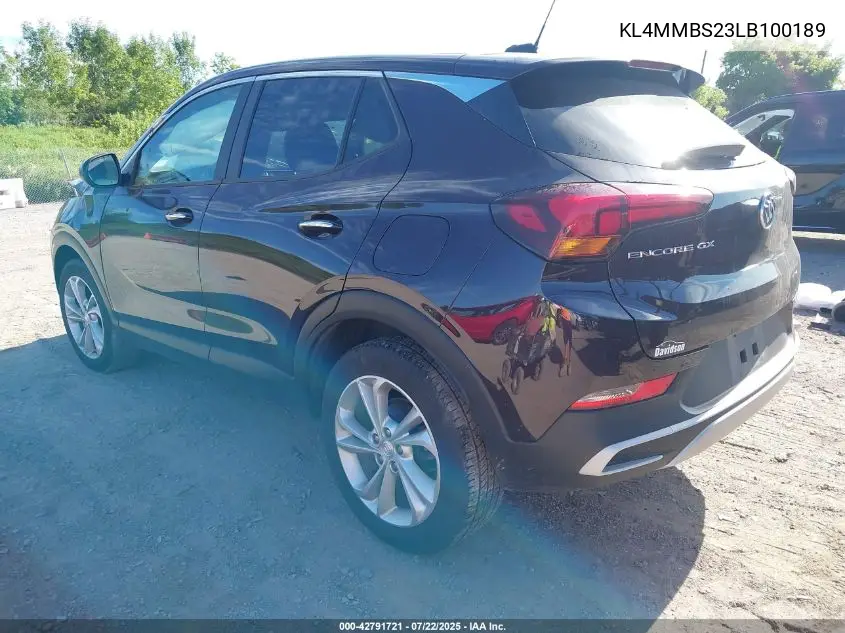 2020 Buick Encore Gx Fwd Preferred VIN: KL4MMBS23LB100189 Lot: 42791721