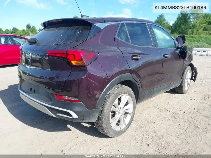 2020 Buick Encore Gx Fwd Preferred VIN: KL4MMBS23LB100189 Lot: 42791721