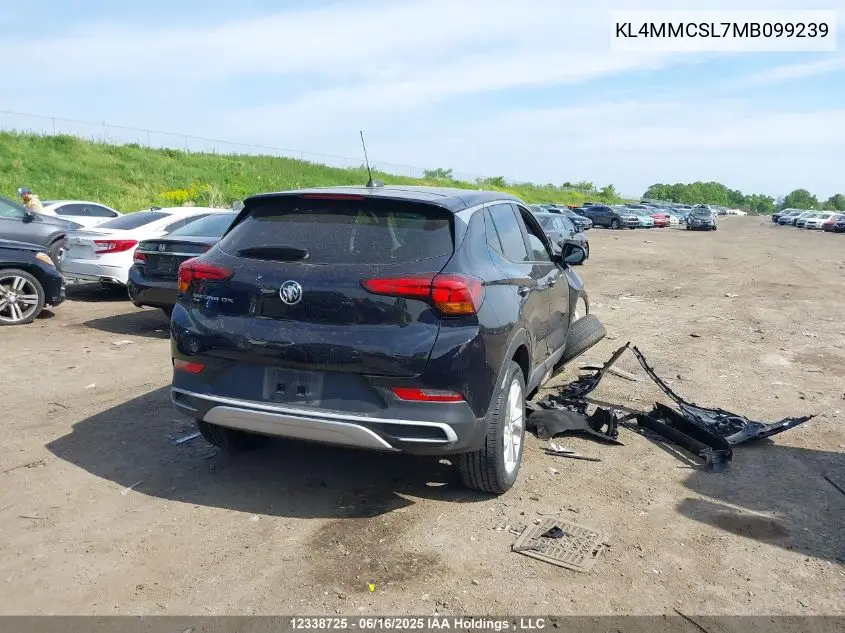 2021 Buick Encore Gx Preferred VIN: KL4MMCSL7MB099239 Lot: 12338725