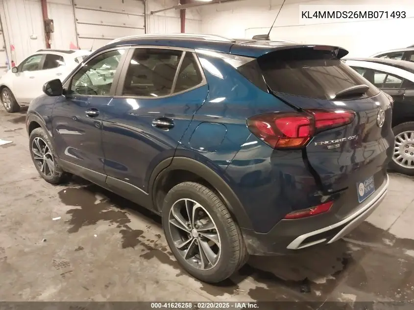 2021 Buick Encore Gx Fwd Select VIN: KL4MMDS26MB071493 Lot: 41626258