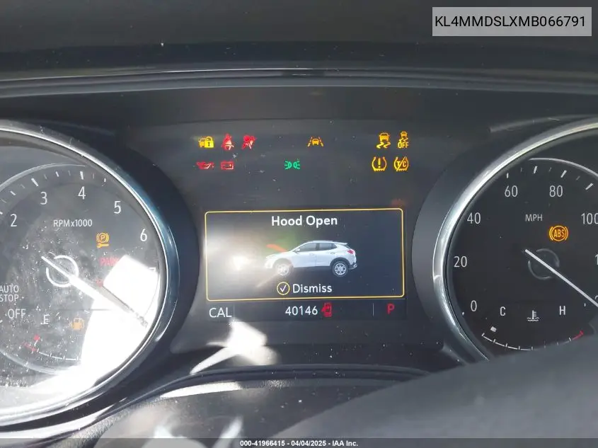 2021 Buick Encore Gx Fwd Select VIN: KL4MMDSLXMB066791 Lot: 41966415